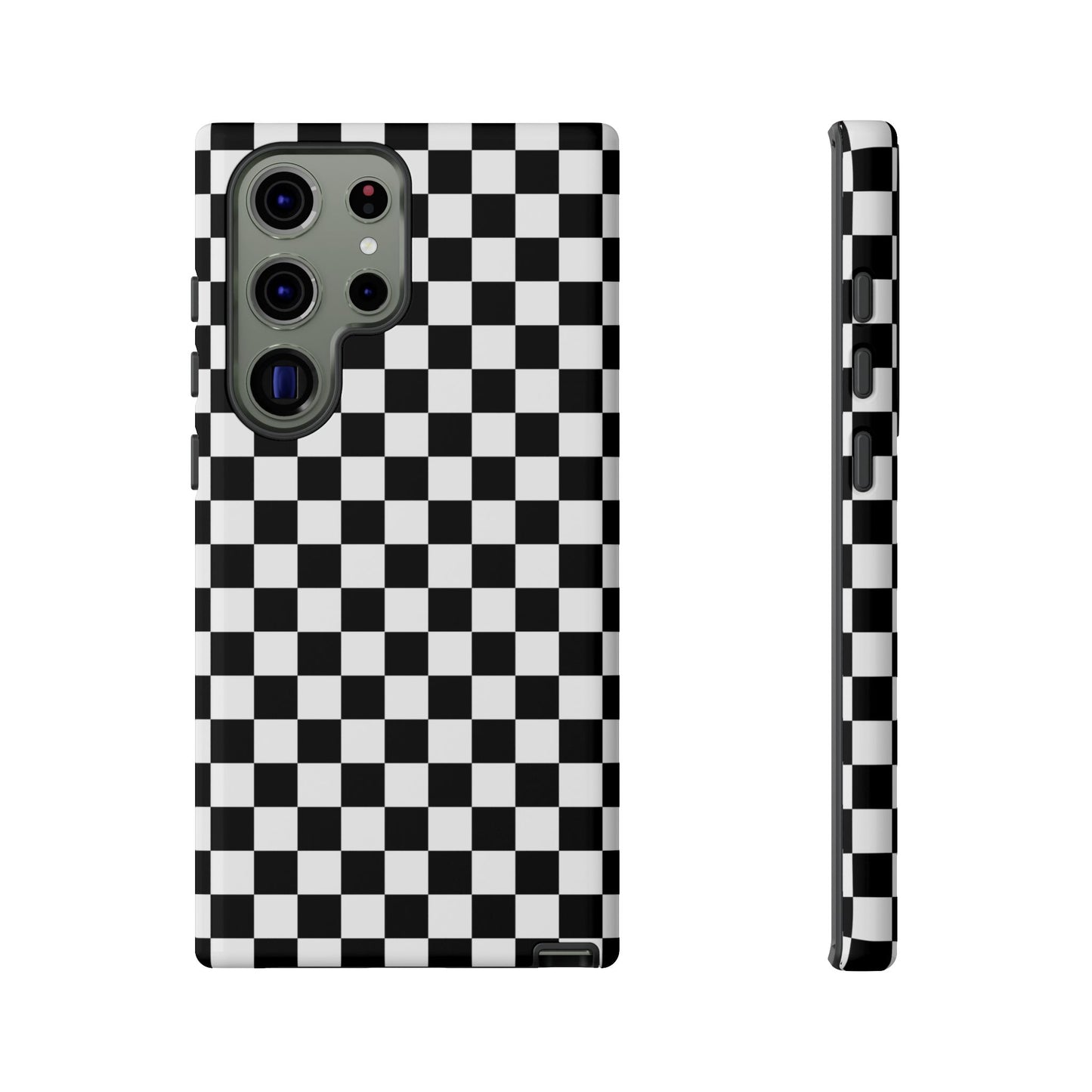 Black & White Checkered Dual Layer Phone Case