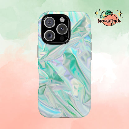 Blue Pastel Hologram Dual Layer Phone Case