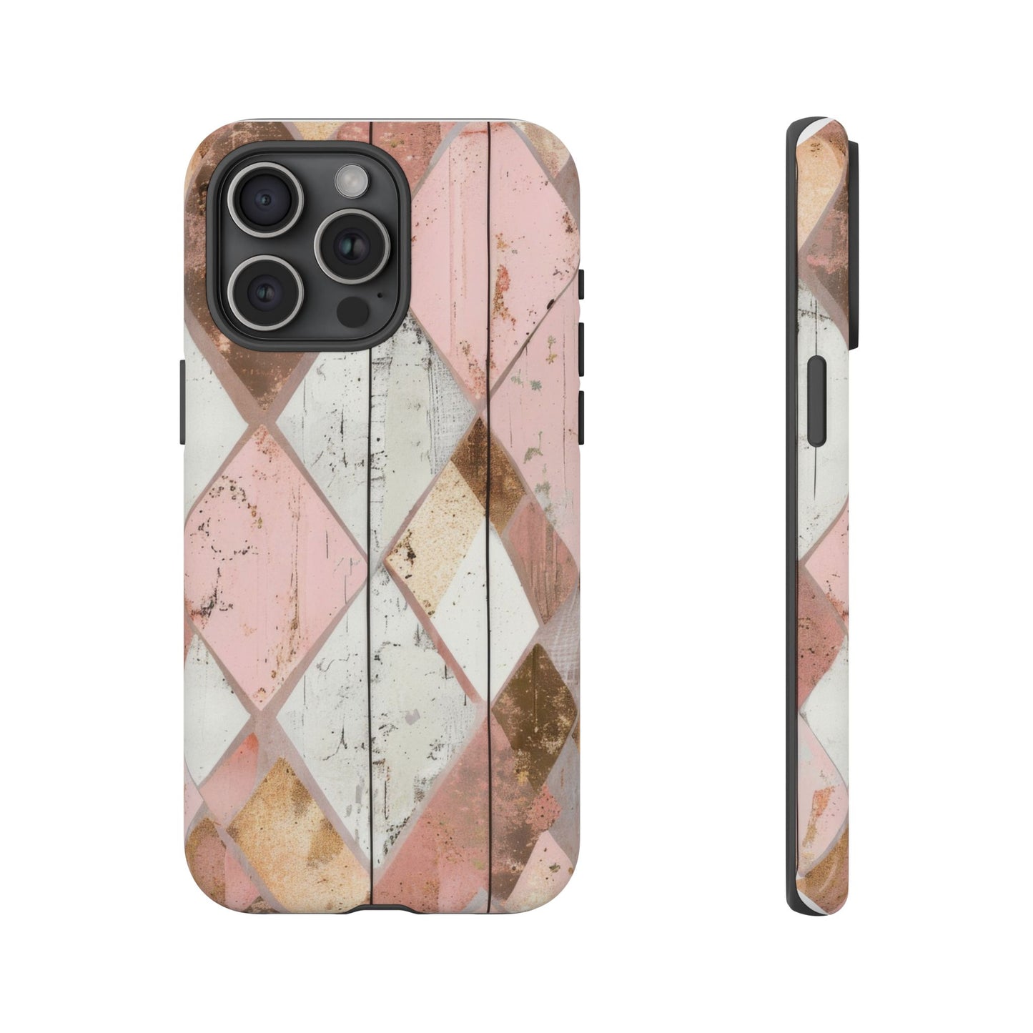 Rustic Gold And Pink Dual Layer Phone Case