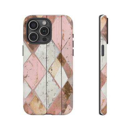 Rustic Gold And Pink Dual Layer Phone Case