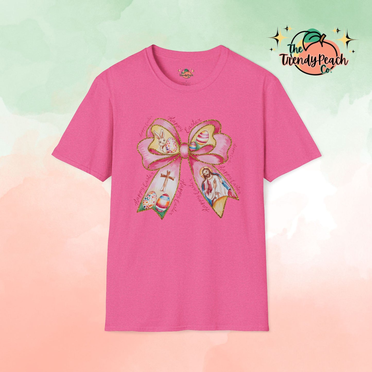 Easter-Themed Christian Bow Easter Graphic Tee