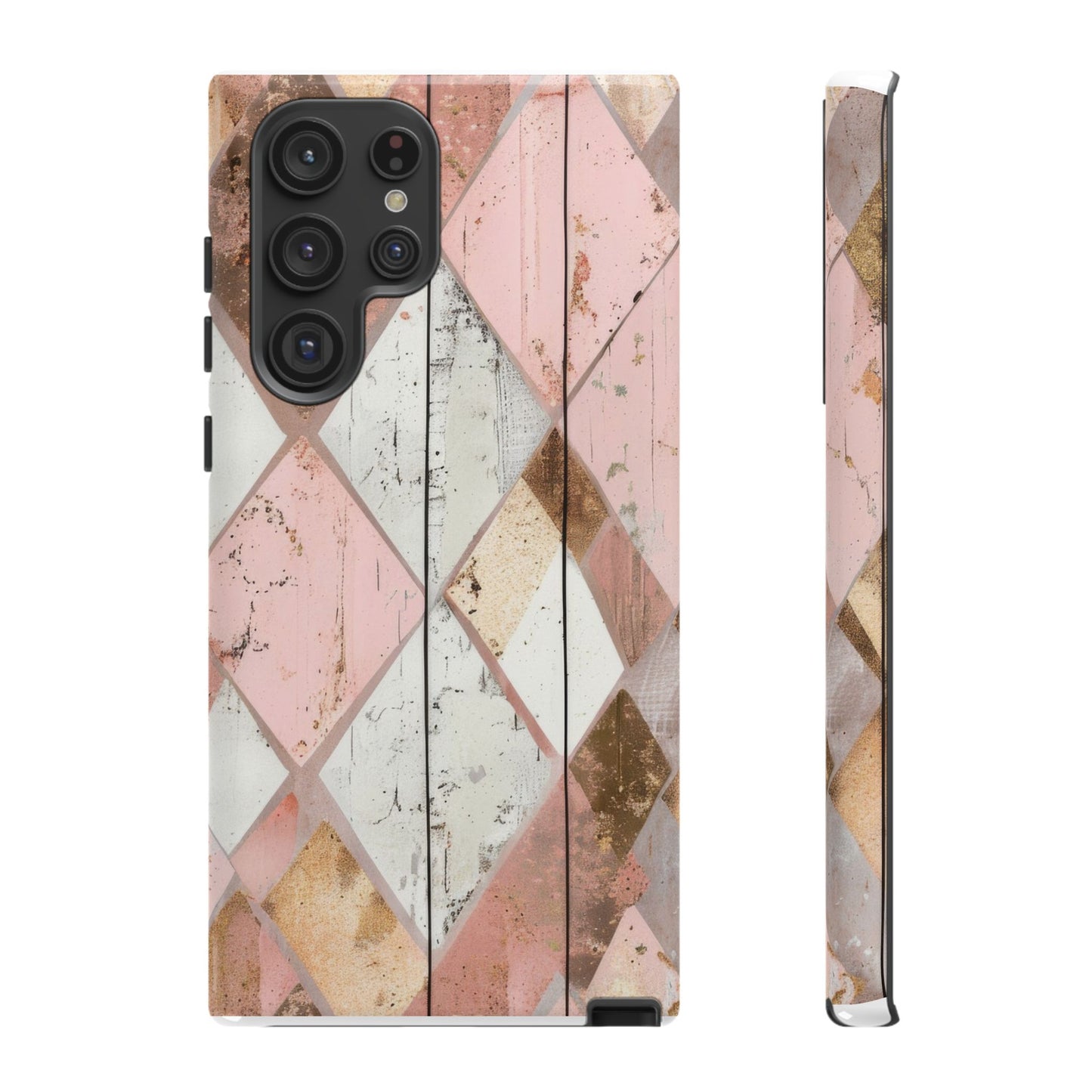 Rustic Gold And Pink Dual Layer Phone Case