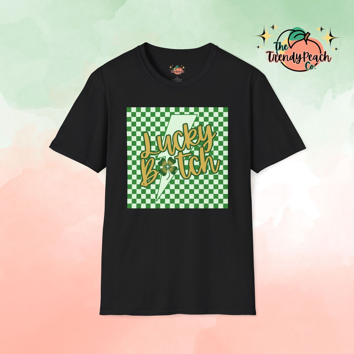 Checkered Lucky B*tch St. Patrick's Day Graphic Tee