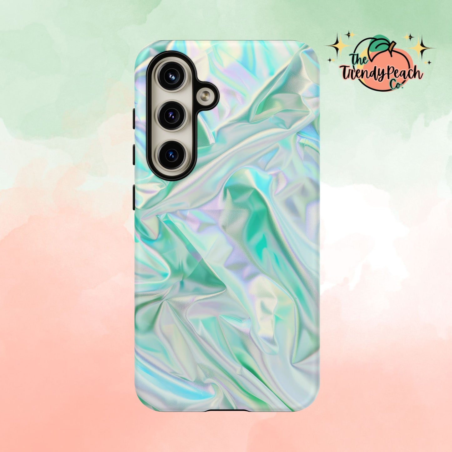 Blue Pastel Hologram Dual Layer Phone Case