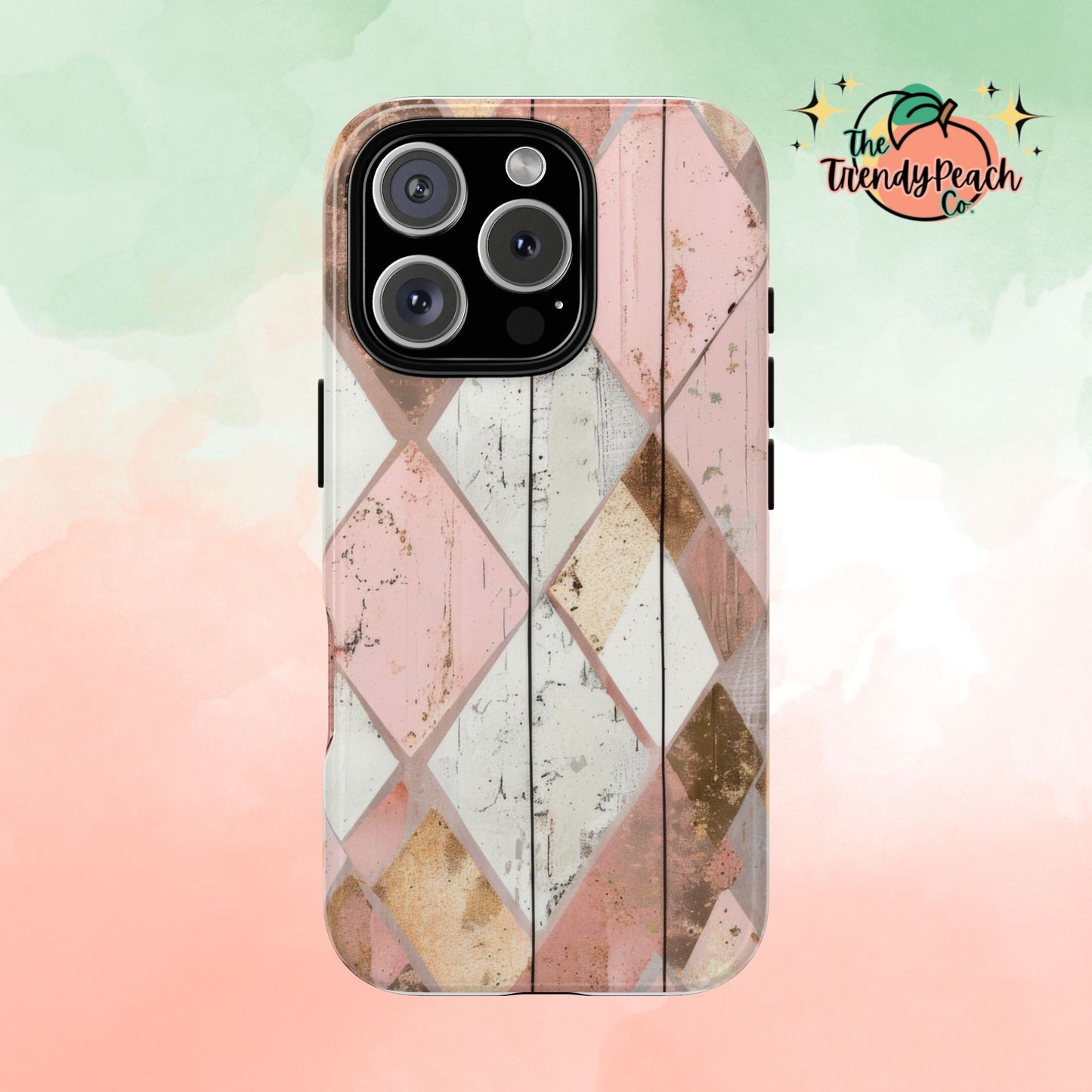 Rustic Gold And Pink Dual Layer Phone Case