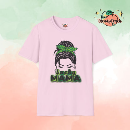 Lucky Mama Girl Aesthetic St. Patrick's Day Graphic Tee